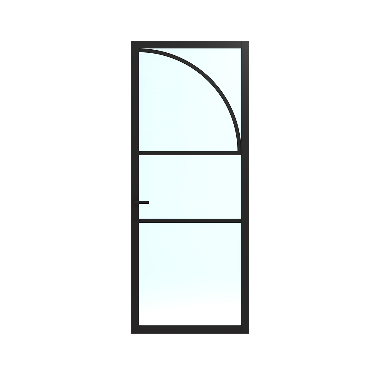 Binnendeur Skantrae SSL 14514 Blank Glas Zwart Gelakt